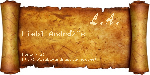 Liebl András névjegykártya