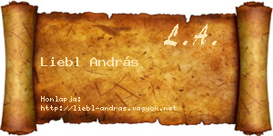 Liebl András névjegykártya
